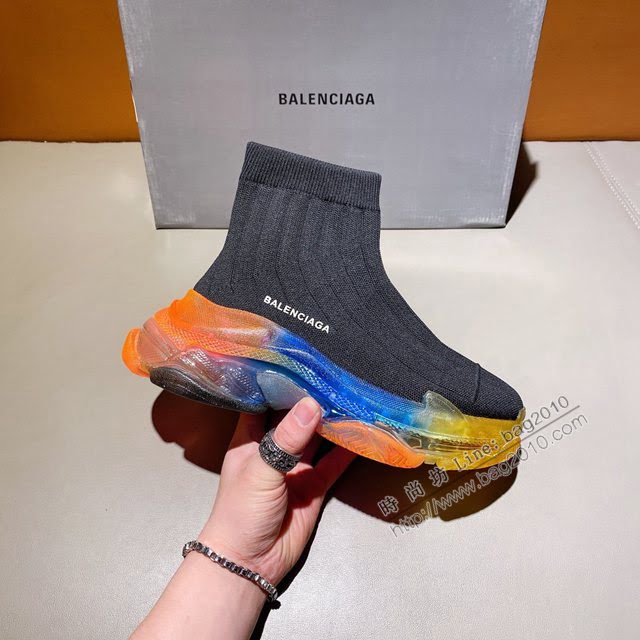 Balenciaga經典款男女鞋 巴黎世家頂級版本Triple-s高幫襪子鞋 巴黎世家復古做舊慢跑鞋 Balenciaga情侶款老爹鞋  hdbl1183